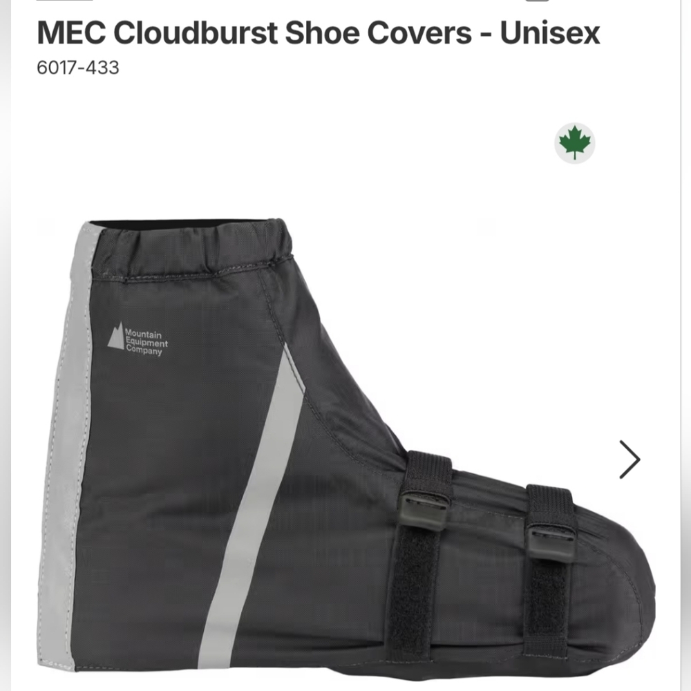 ❌SOLD❌ MEC Cloudburst Shoe Covers - XL Waterproof